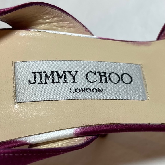 4.5” Choo Satin Stiletto Heels, Fuchsia, Italian size 40 - Picture 10 of 15